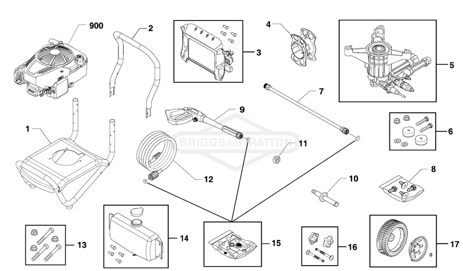 Briggs & Stratton pressure washer model 020503-0 replacement parts, pump breakdown, repair kits, owners manual and upgrade pump.